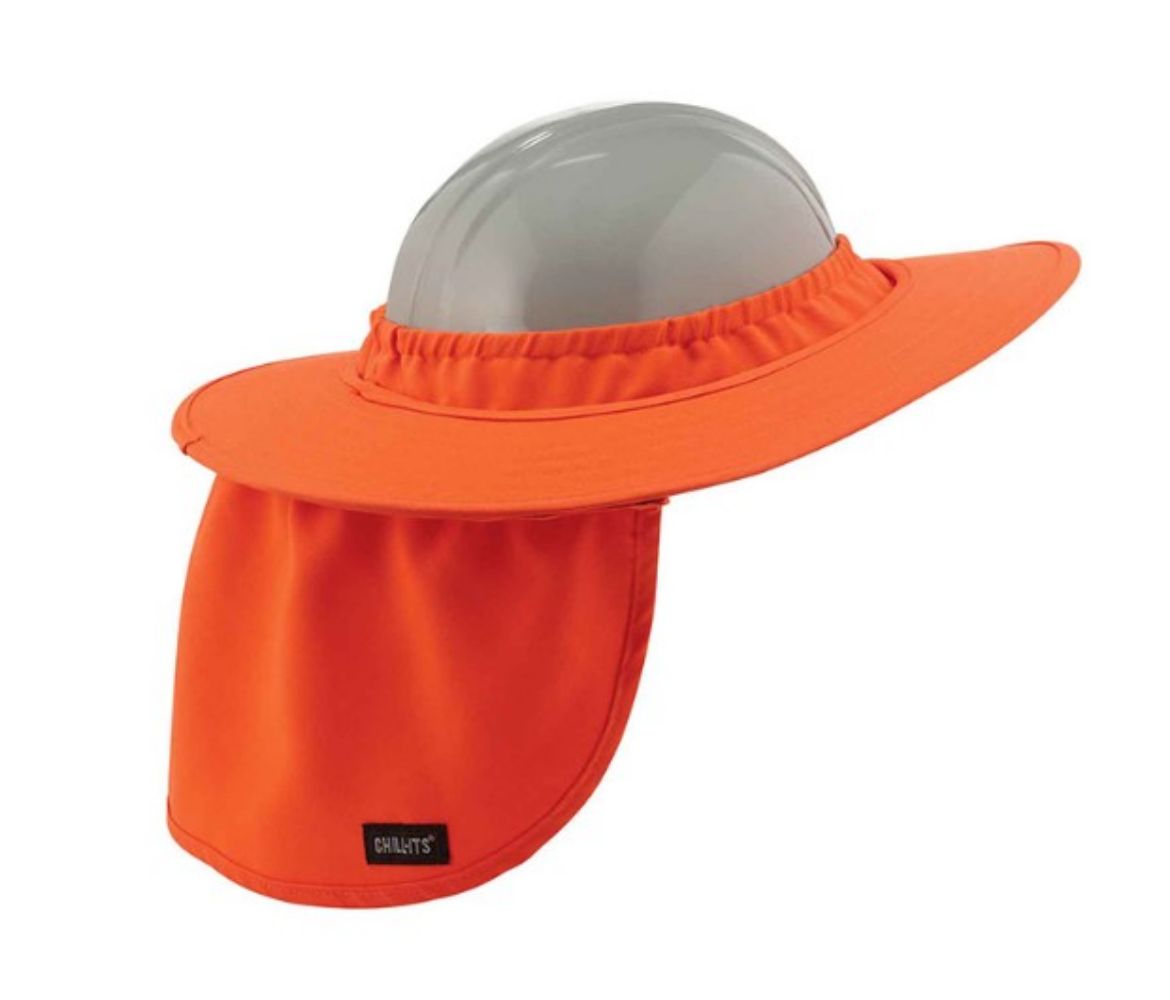 Picture of Ergodyne Chill-Its® 6660 Hard Hat Brim w/ Shade - Hi Vis Orange