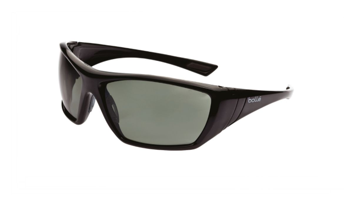 Picture of Bollé HUSTLER Gloss Black Frame Grey/Green Polarised Lens