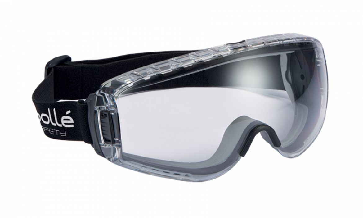 Picture of BOLLE PILOT 2 PP/TPR Frame PLATINUM AS/AF Clear Lens - Indirect Vented