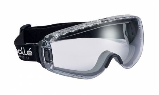 Picture of BOLLE PILOT 2 PP/TPR Frame PLATINUM AS/AF Clear Lens - Indirect Vented