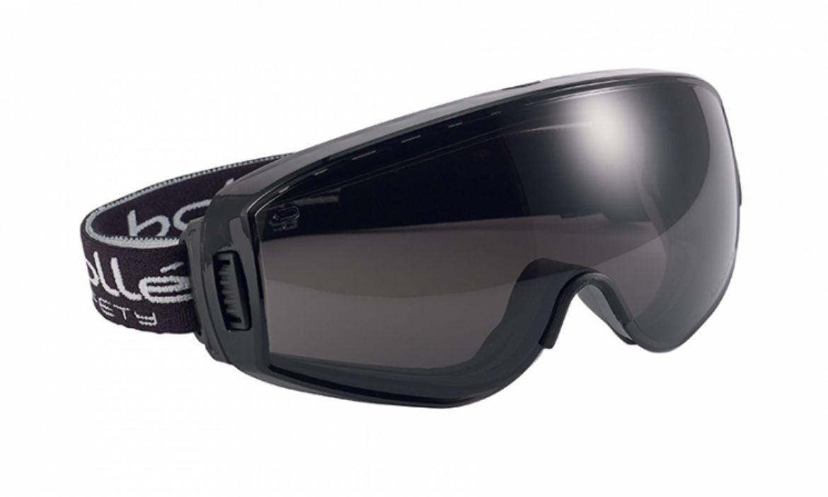 Picture of PILOT 2 PP/TPR Frame PLATINUM AS/AF Smoke Lens - Top Vent Closed