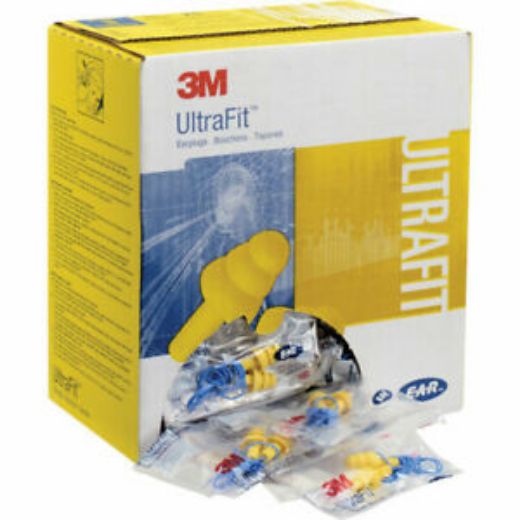 Picture of 3M™ E-A-R™ UltraFit™ Corded Earplugs Poly Bag Class 3 SLC80 18dB