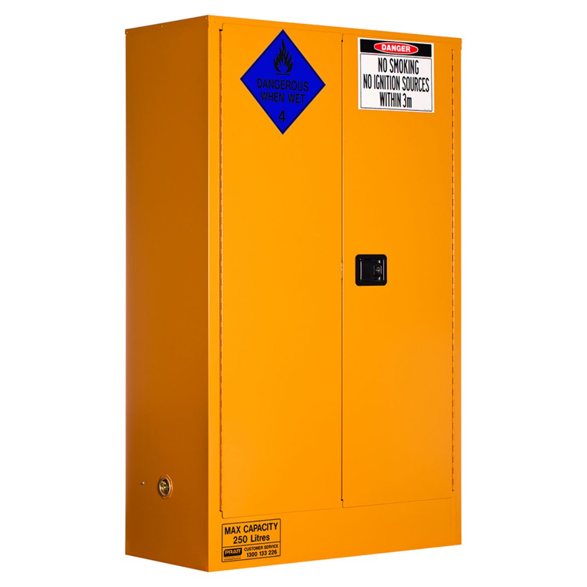 Picture of PRATT CLASS 4 DANGEROUS GOODS 250LTR CABINET. 2 DOOR,3 SHELF
