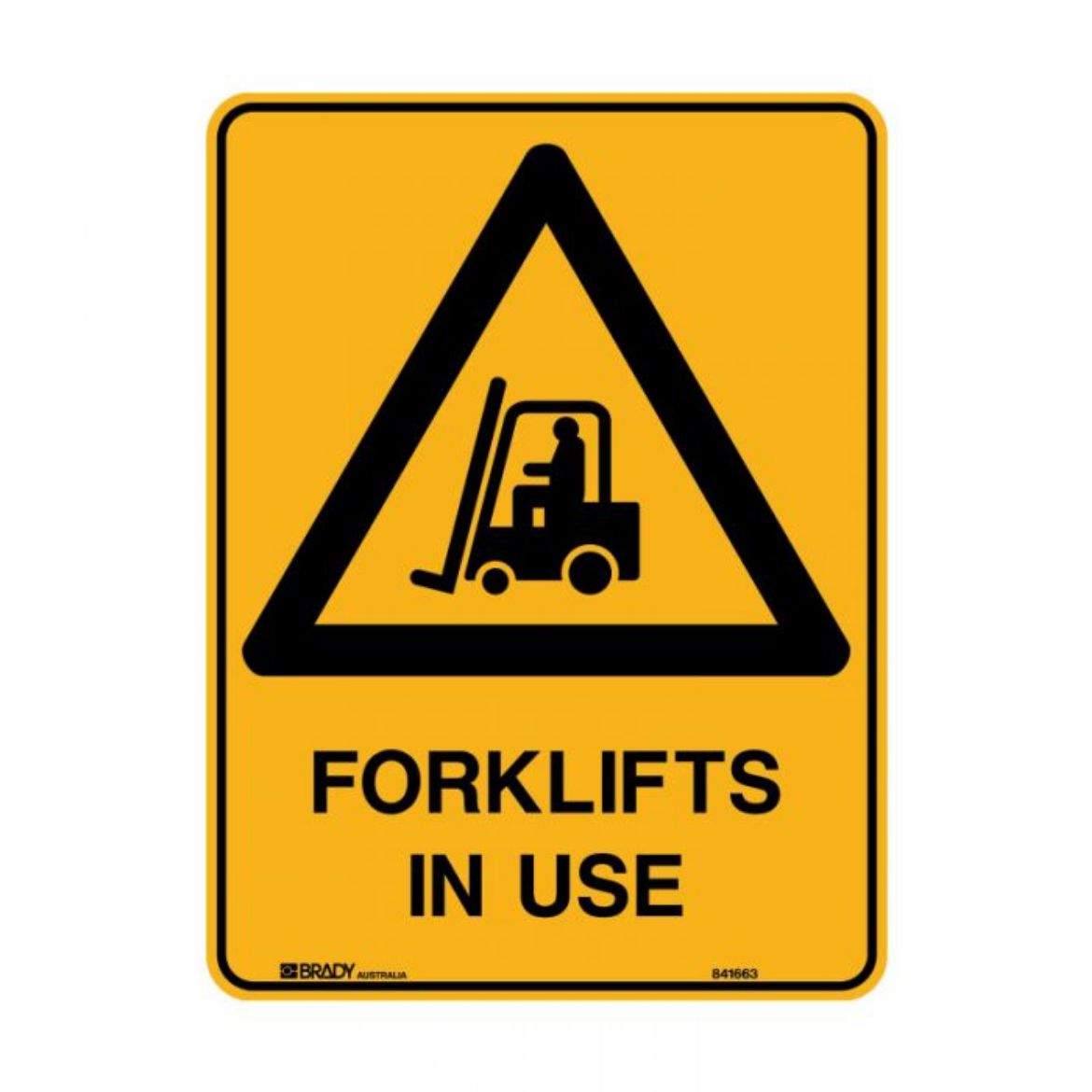 Picture of Forklifts In Use (Metal) H600mm x W450mm