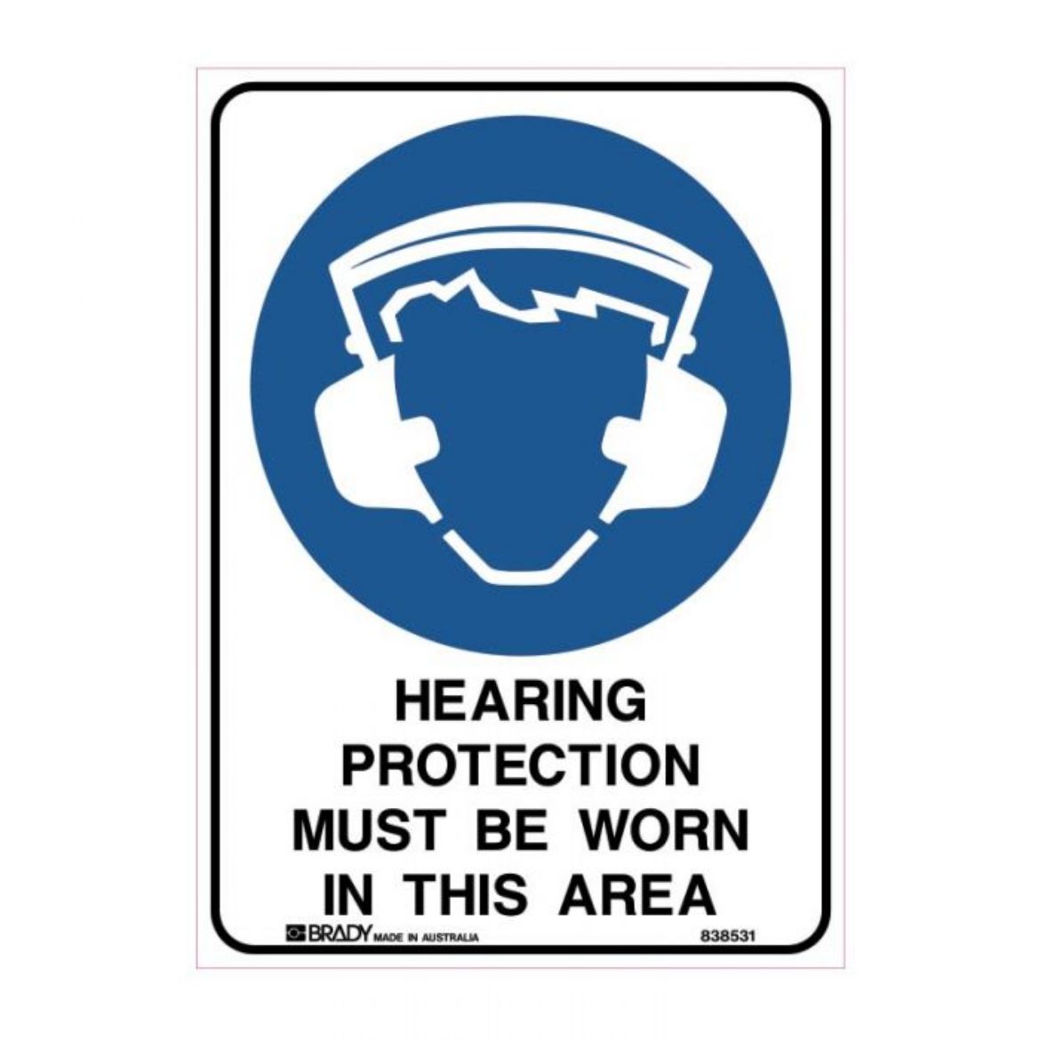 Picture of Hearing Protection Must Be Worn In This Area (Metal) H450mm x W300mm