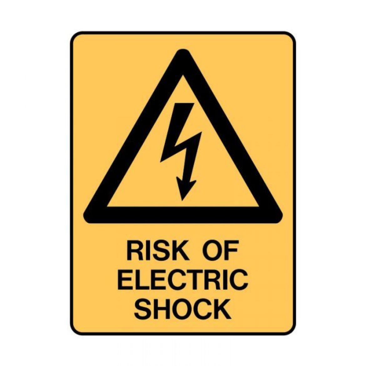 Picture of Risk Of Electric Shock (Self Adhesive Vinyl), 90 x 125mm - Pack of 5