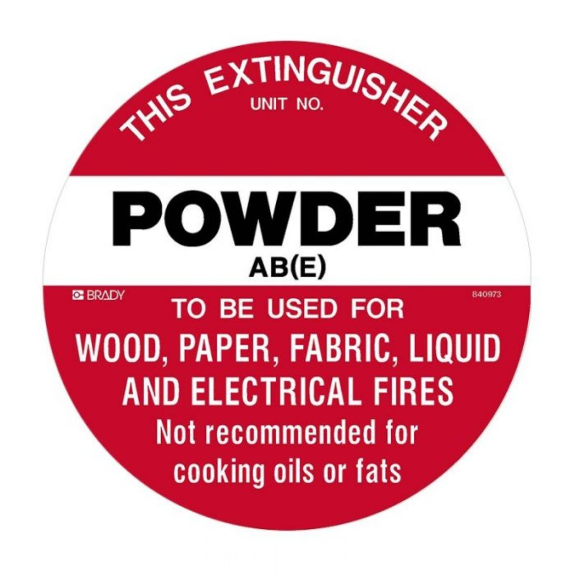 Picture of Fire Disc - Powder AB(E), 200mm Diameter - Polypropylene