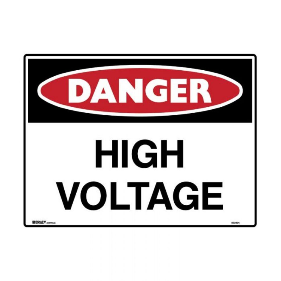 Picture of Danger Sign - High Voltage (Self Adhesive Vinyl) H90mm x W125mm