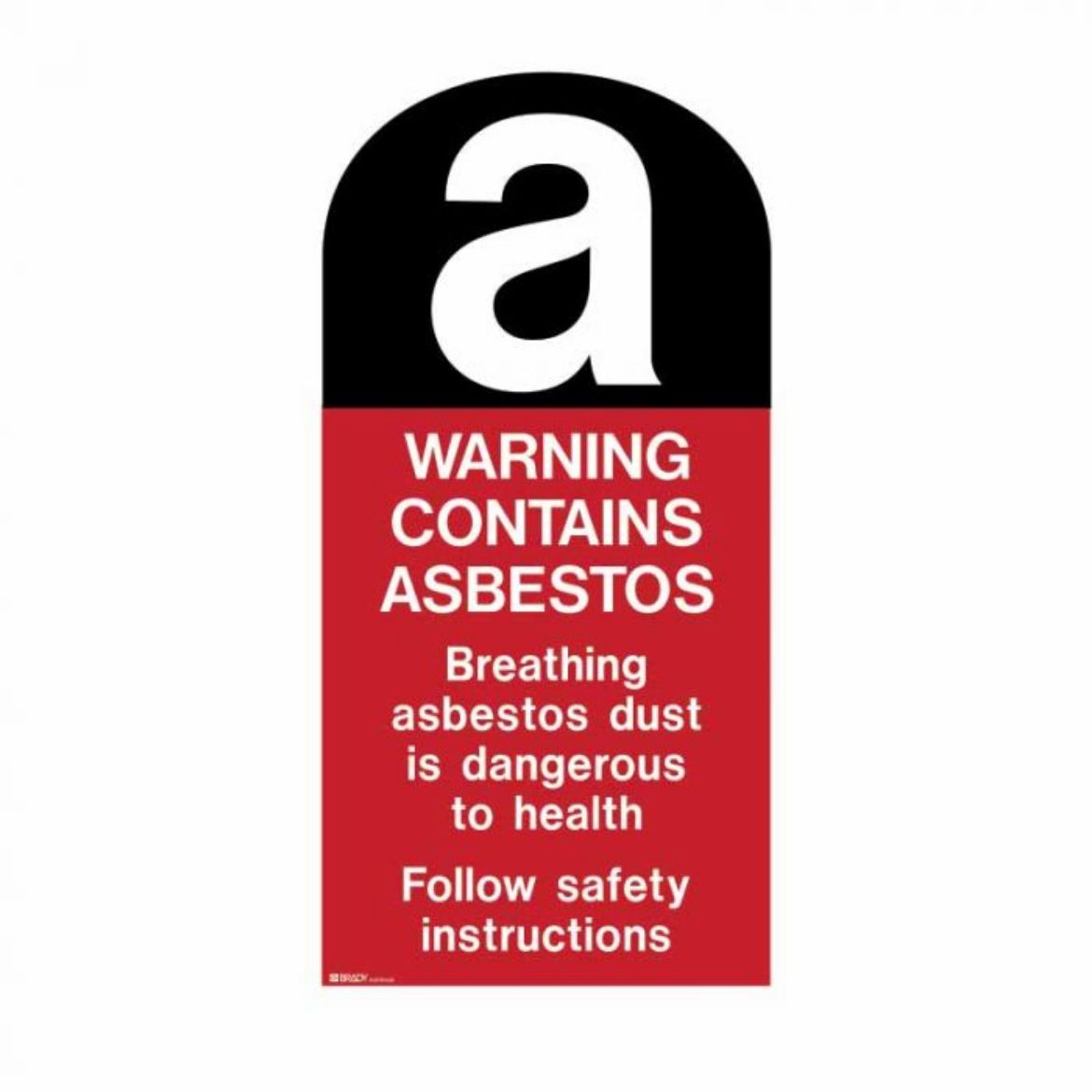 Picture of A Warning Contains Asbestos (Self Adhesive Vinyl) H75mm x W40mm