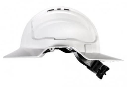 Picture of Tuffgard Broad Brim Hard Hat Vented ratchet harness - White