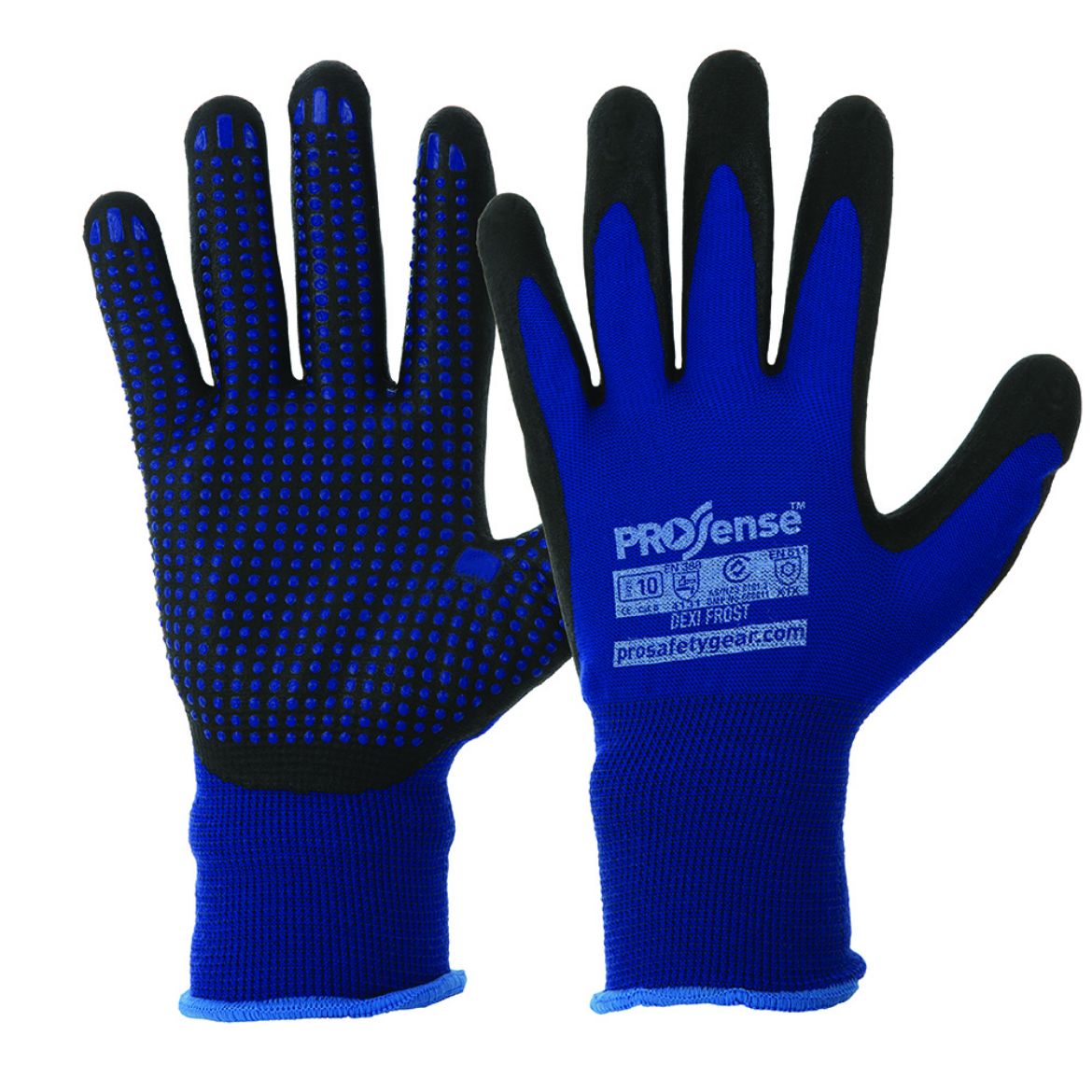 Picture of DEXI-FROST BREATHABLE NITRILE DIP WITH DOTS ON WINTER LINER