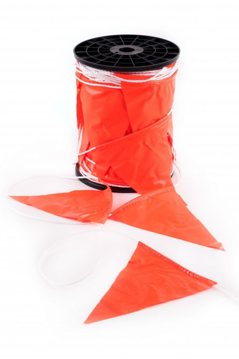 Picture of Bunting / Flagging 100m Roll on Plastic Reel - Orange