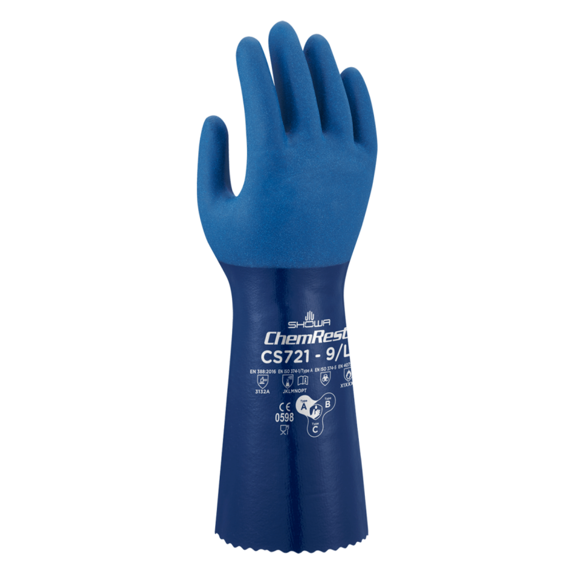 Picture of SHOWA CS721 Nitrile Chemical Gloves 35CM