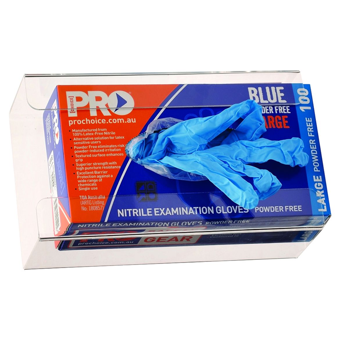 Picture of DISPOSABLE GLOVE WALL BRACKET - CLEAR PLASTIC