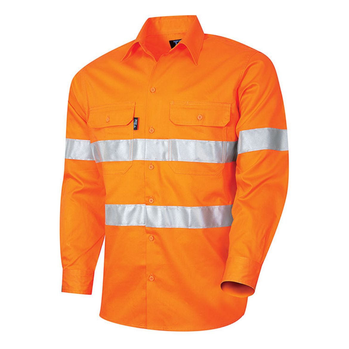 Picture of TRu Workwear Lightweight Vented L/S Hi-Vis Drill Shirt with TRuVis Tape - ORANGE
