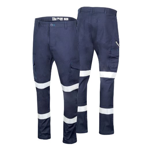 Picture of TRu Workwear Midweight Cotton Stretch Ventilated Cargo Trousers With Biomotion Reflective Tape