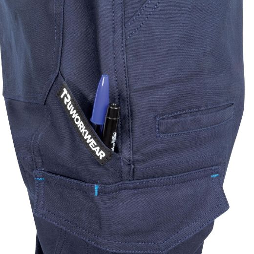 Picture of TRu Workwear Midweight Cotton Stretch Ventilated Cargo Trousers With Biomotion Reflective Tape