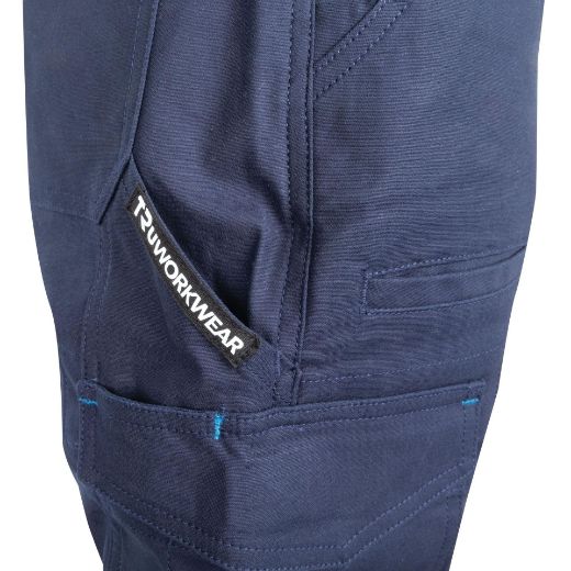 Picture of TRu Workwear Womens Midweight Cotton Stretch Cargo Trousers With Biomotion Reflective Tape