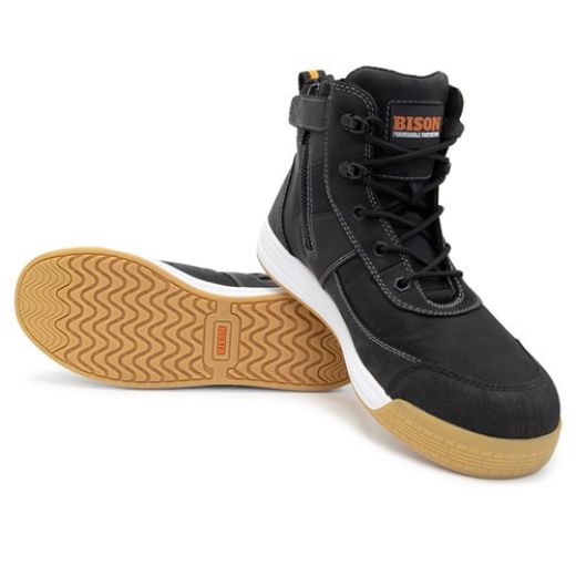 Picture of BOOT DUNE LOW CUT ZIP SIDE LACE UP BLACK