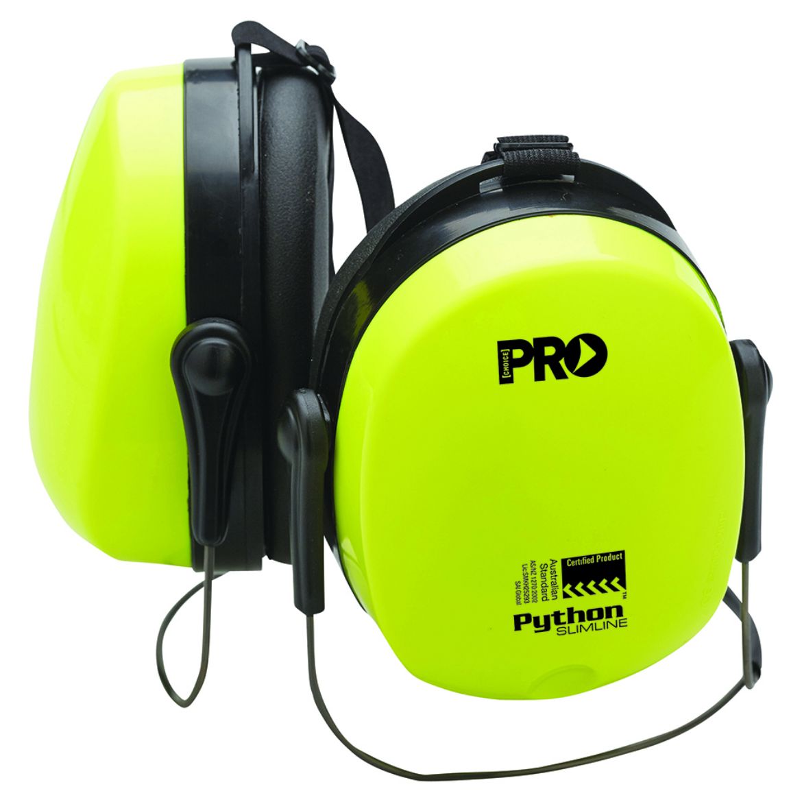 Picture of PYTHON EARMUFFS HI-VIS - SLIM-FIT, NECK BAND - CLASS 4, 23DB (A)