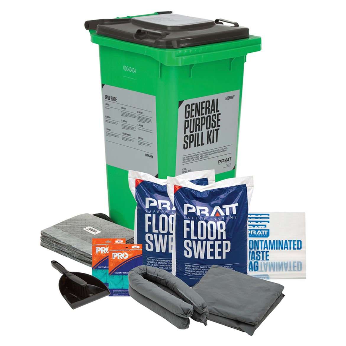 Picture of PRATT 120LTR GENERAL PURPOSE ECONOMY SPILL KIT- GREY LID 120ltr