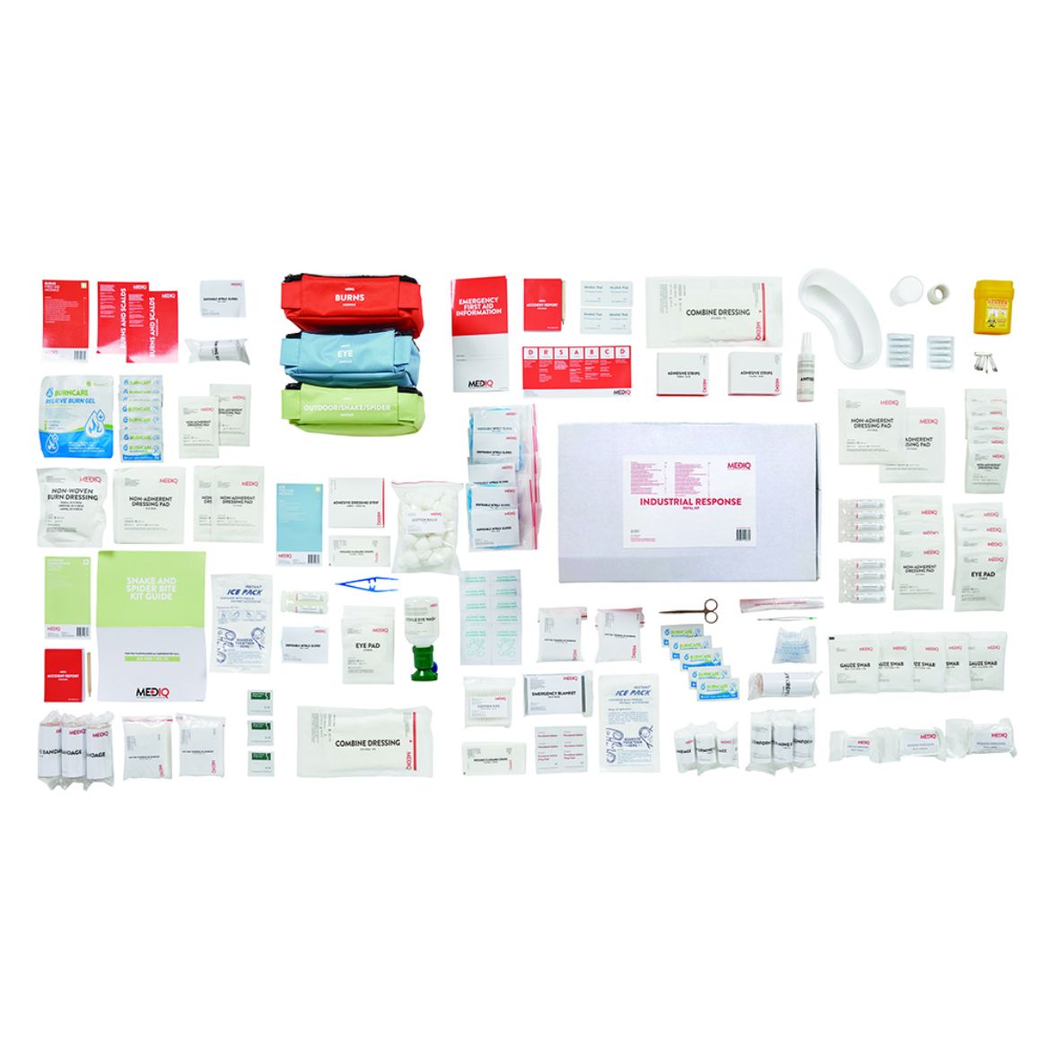 Picture of MEDIQ ESSENTIAL FIRST AID KIT WORKPLACE RESPONSE REFILL MODULE IN WHITE CARDBOARD BOX 1-25 PERSONS HIGH RISK