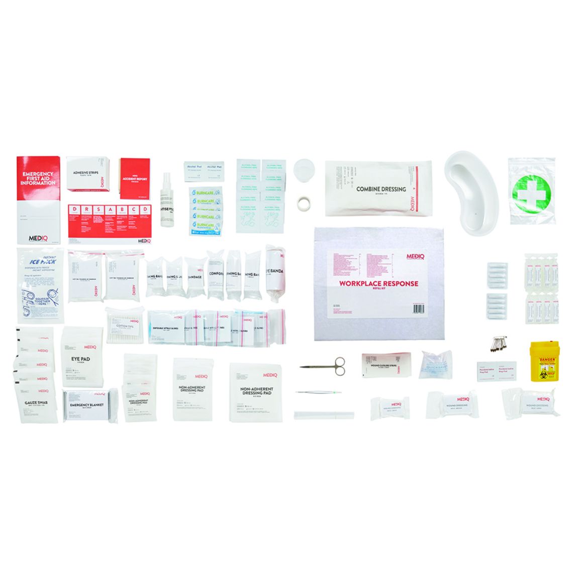 Picture of MEDIQ ESSENTIAL FIRST AID KIT WORKPLACE RESPONSE REFILL MODULE IN WHITE CARDBOARD BOX 1-25 PERSONS LOW RISK