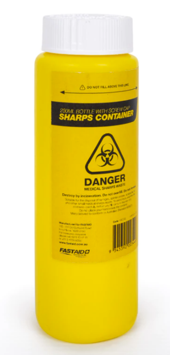 Picture of Plastic Sharps Container, 250ml