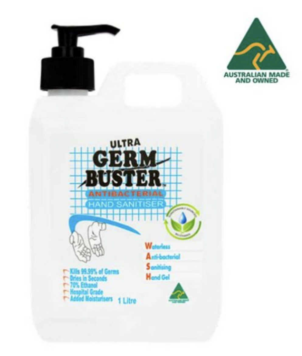Picture of Germ Buster Anti-Bacterial Hand Gel 1 Litre Pump