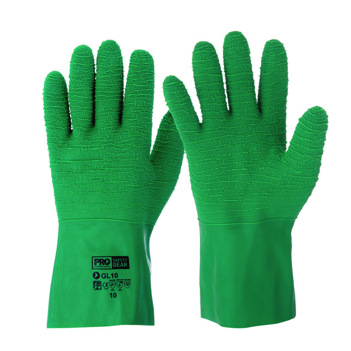 Picture of HEAVY DUTY LATEX GAUNTLET, RIPPLE FINISH