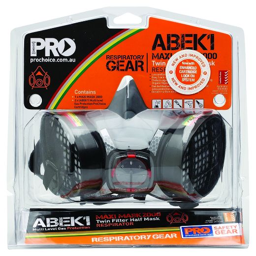 Picture of CHEMICAL KIT HALF MASK + ABEK1 CART - RETAIL BLISTER PACK WITH ABEKI FILTERS