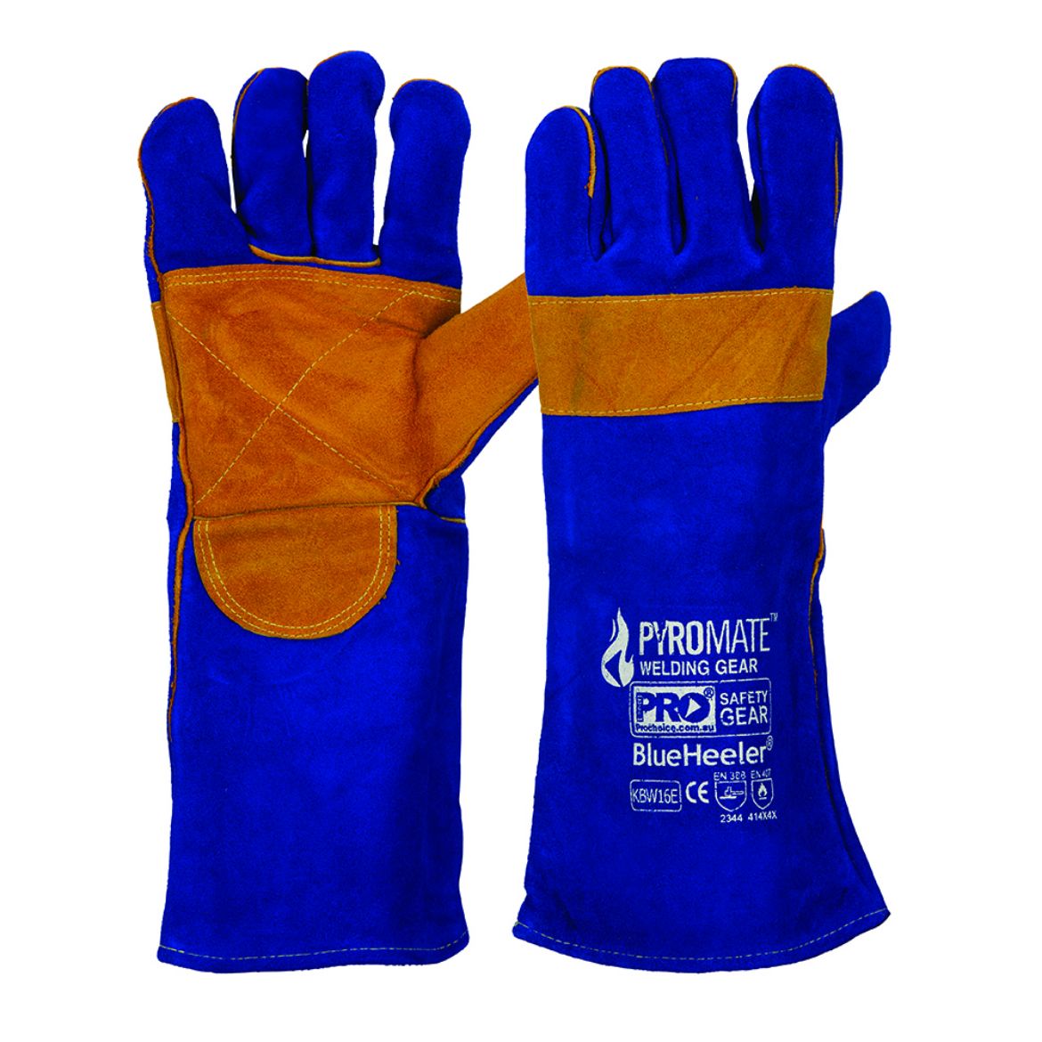 Picture of BLUE HEELER BLUE & GOLD, KEVLAR STITCHED, REINFORCED - 40CM - ONE SIZE FITS MOST