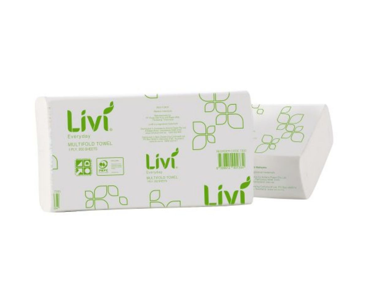 Picture of LIVI HAND TOWEL BASICS INTERLEAVE 1PLY 200SH (20)