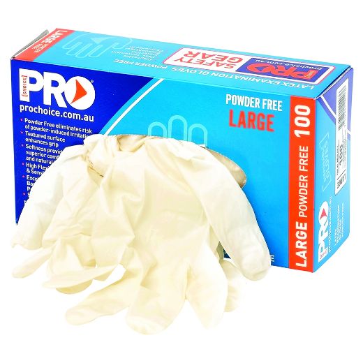 Picture of DISPOSABLE LATEX WHITE POWDER FREE - BOX OF 100 PIECES