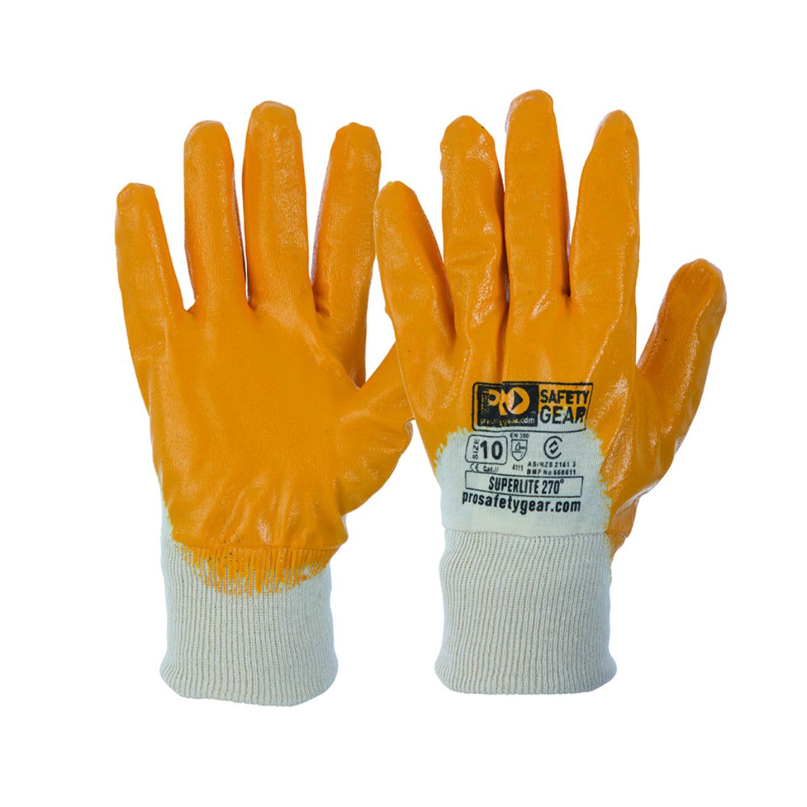 Picture of SUPER-LITE ORANGE NITRILE 3/4 DIPPED