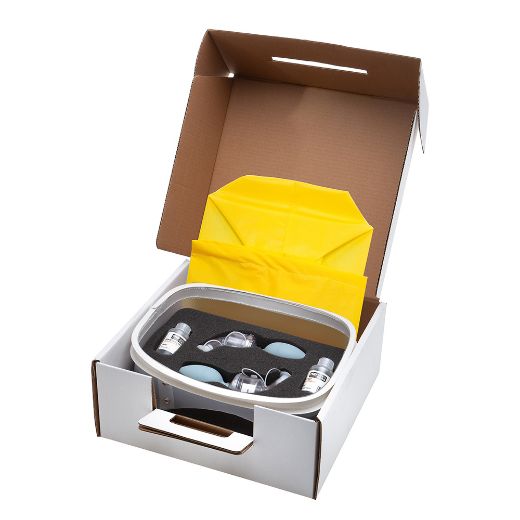 Picture of QUALITATIVE FIT TEST KIT COMPLETE, HOOD, NEBULISERS, SENSITIVITY & TEST SOLUTIONS - ONE SIZE FITS ALL