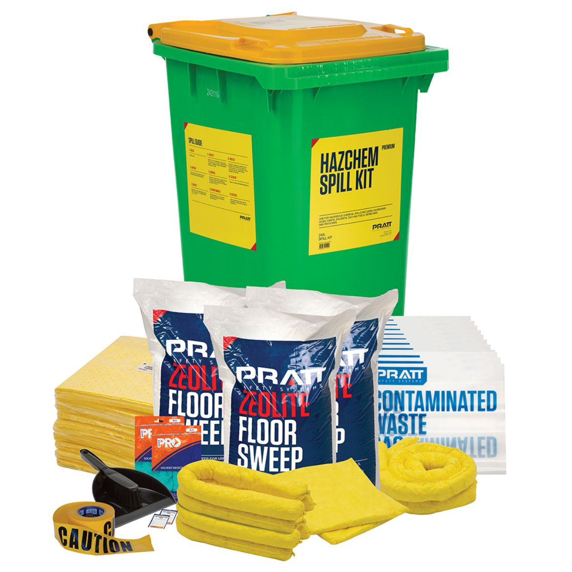 Picture of PRATT 240LTR HAZCHEM PREMIUM SPILL KIT- YELLOW LID 240ltr
