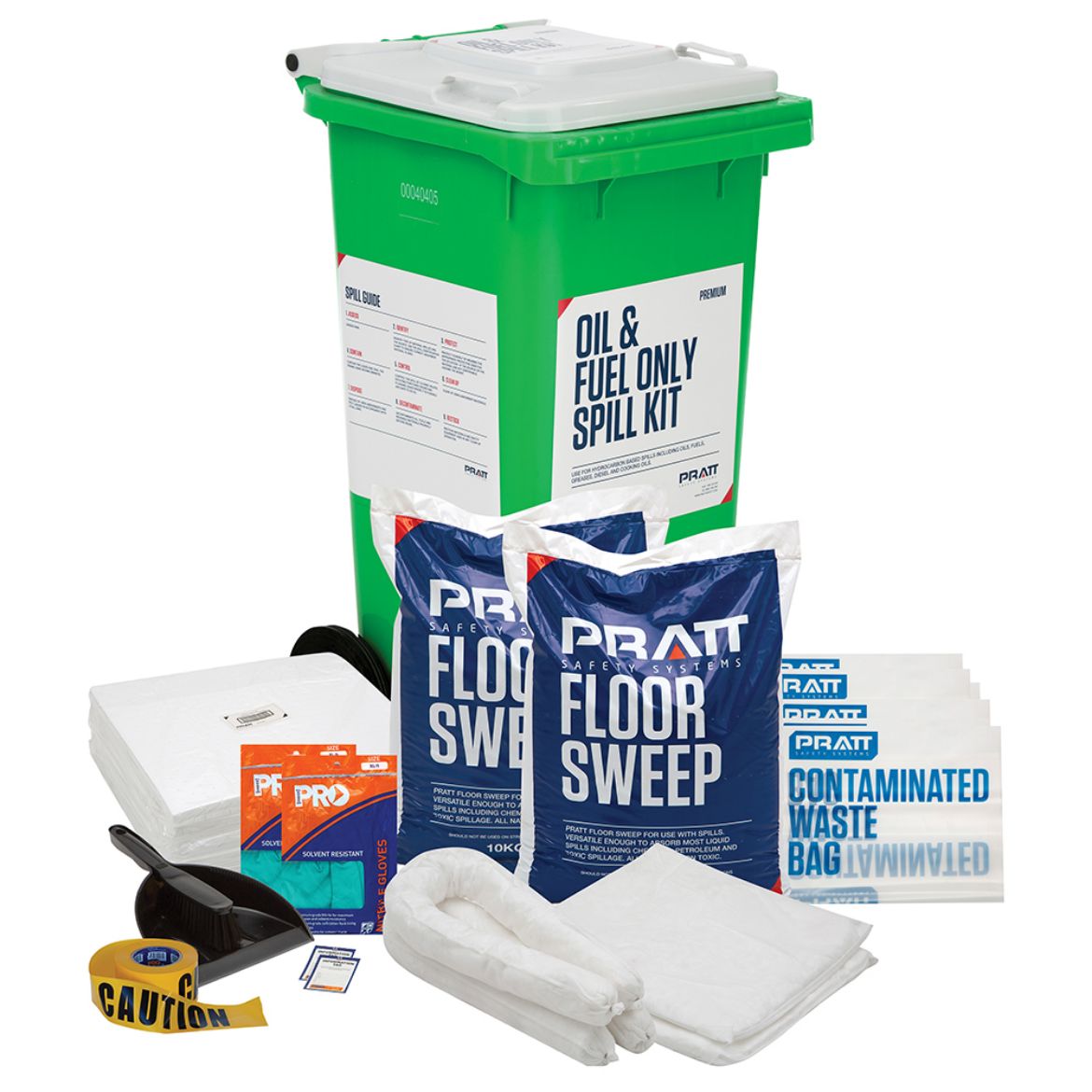 Picture of PRATT 120LTR OIL & FUEL PREMIUM SPILL KIT- WHITE LID 120ltr