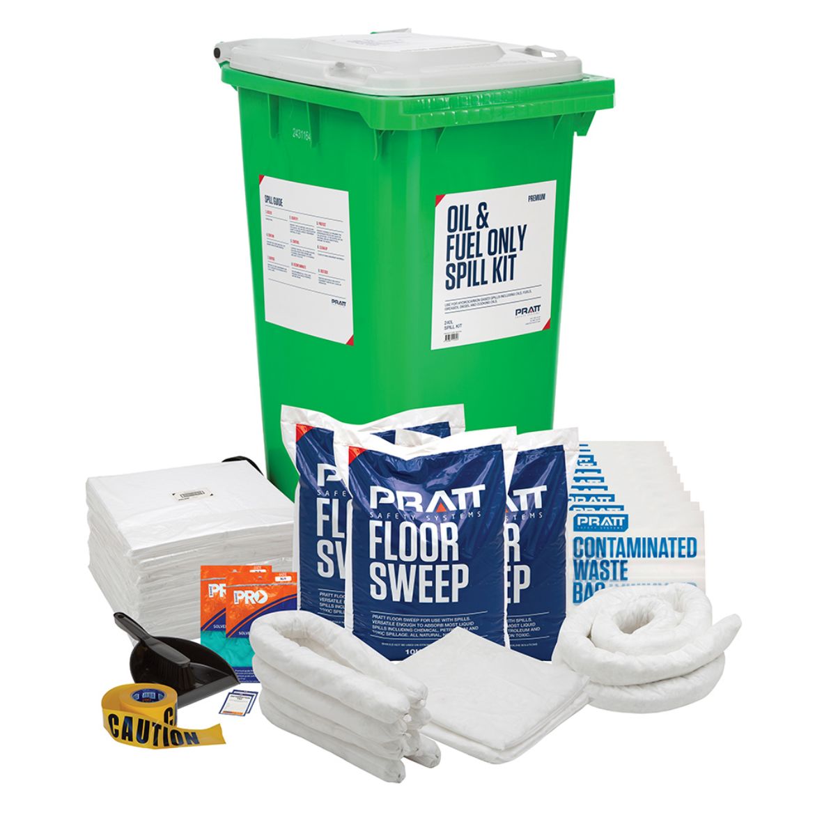 Picture of PRATT 240LTR OIL & FUEL PREMIUM SPILL KIT- WHITE LID 240ltr