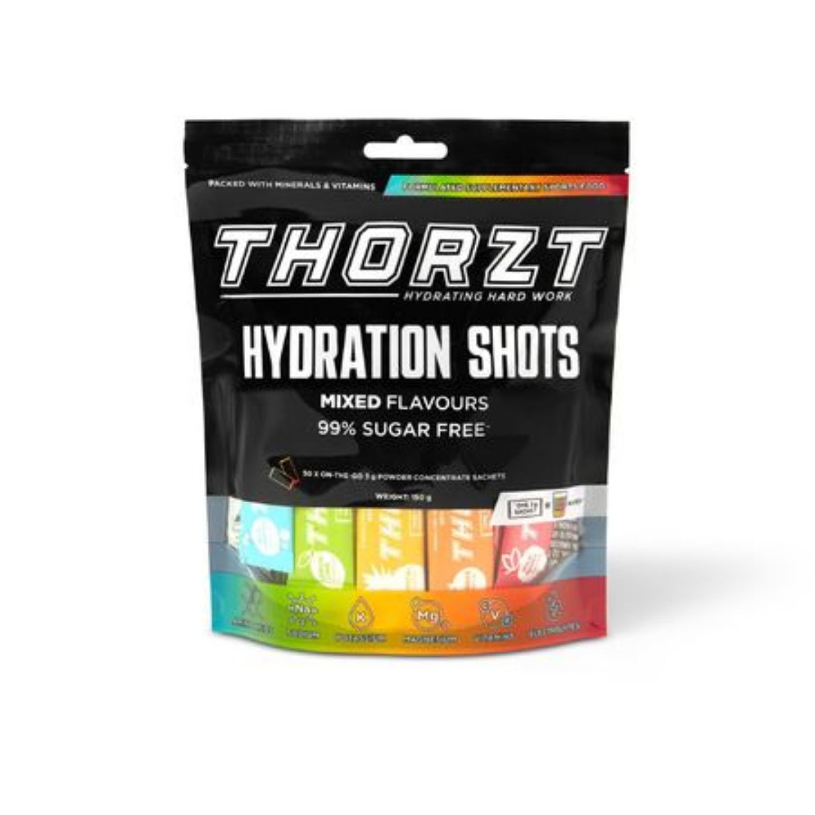 Picture of THORZT SUGAR FREE SOLO SHOT PACK MIXED FLAVOURS 50 x 3g