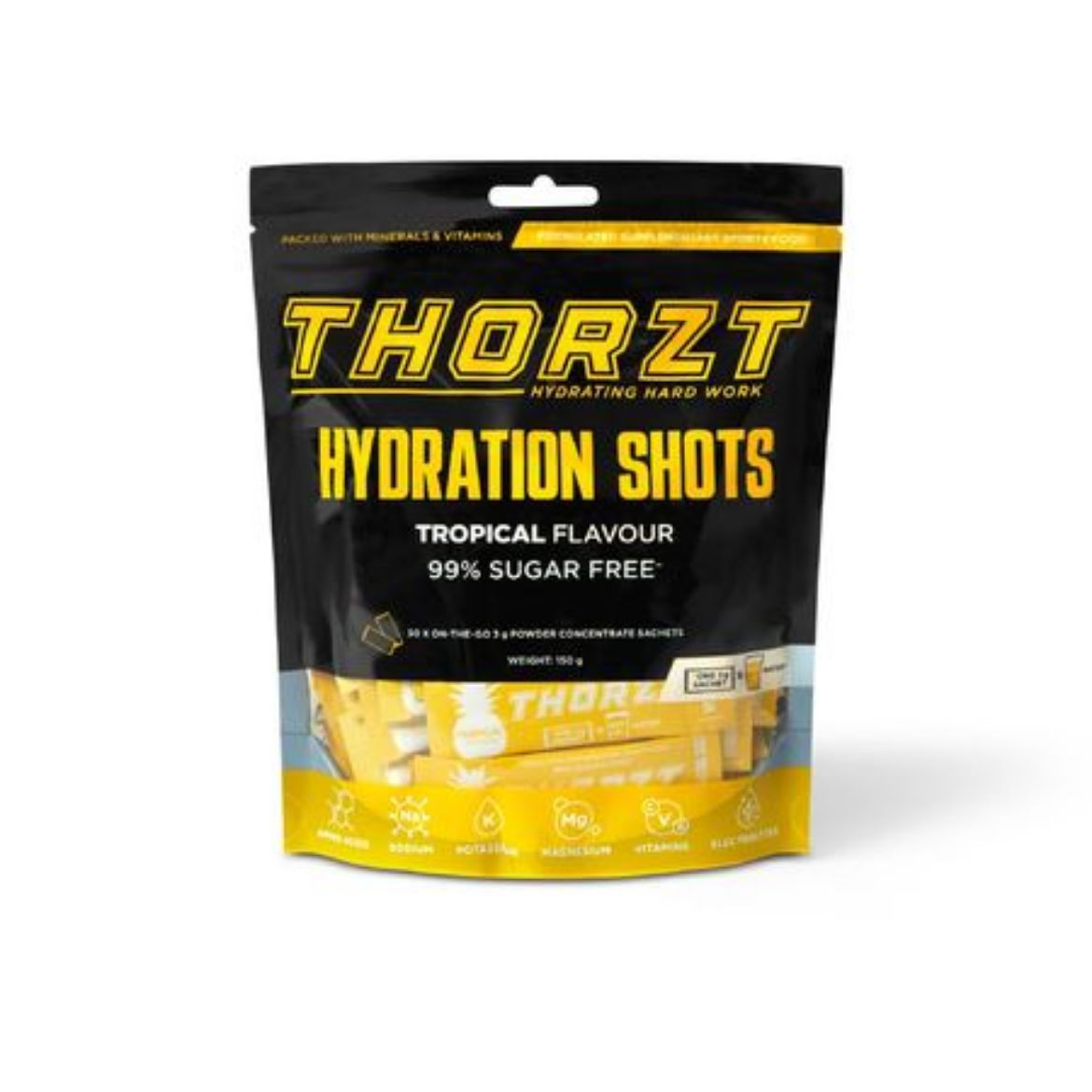 Picture of THORZT SUGAR FREE SOLO SHOT PACK TROPICAL 50 x 3g