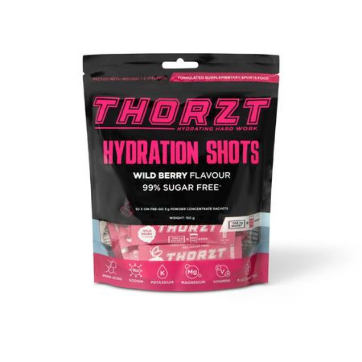 Picture of THORZT SUGAR FREE SOLO SHOT PACK WILDBERRY 50 x 3g