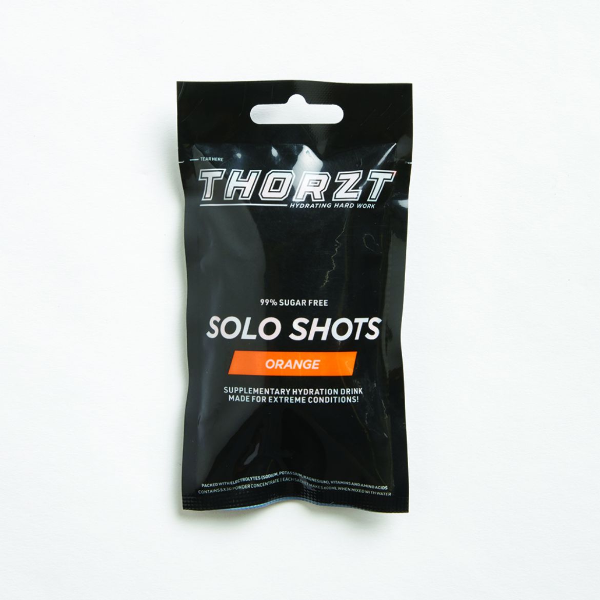 Picture of THORZT FIVE PACK SUGAR FREE SOLO SHOT ORANGE - 5 SACHETS