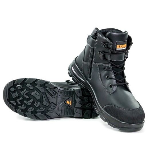 Picture of TOR LACE UP SAFETY BOOT WITH ZIP BLACK