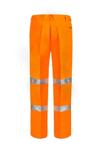 Picture of WorkCraft REFLECTIVE SINGLE PLEAT COTTON DRILL TROUSER