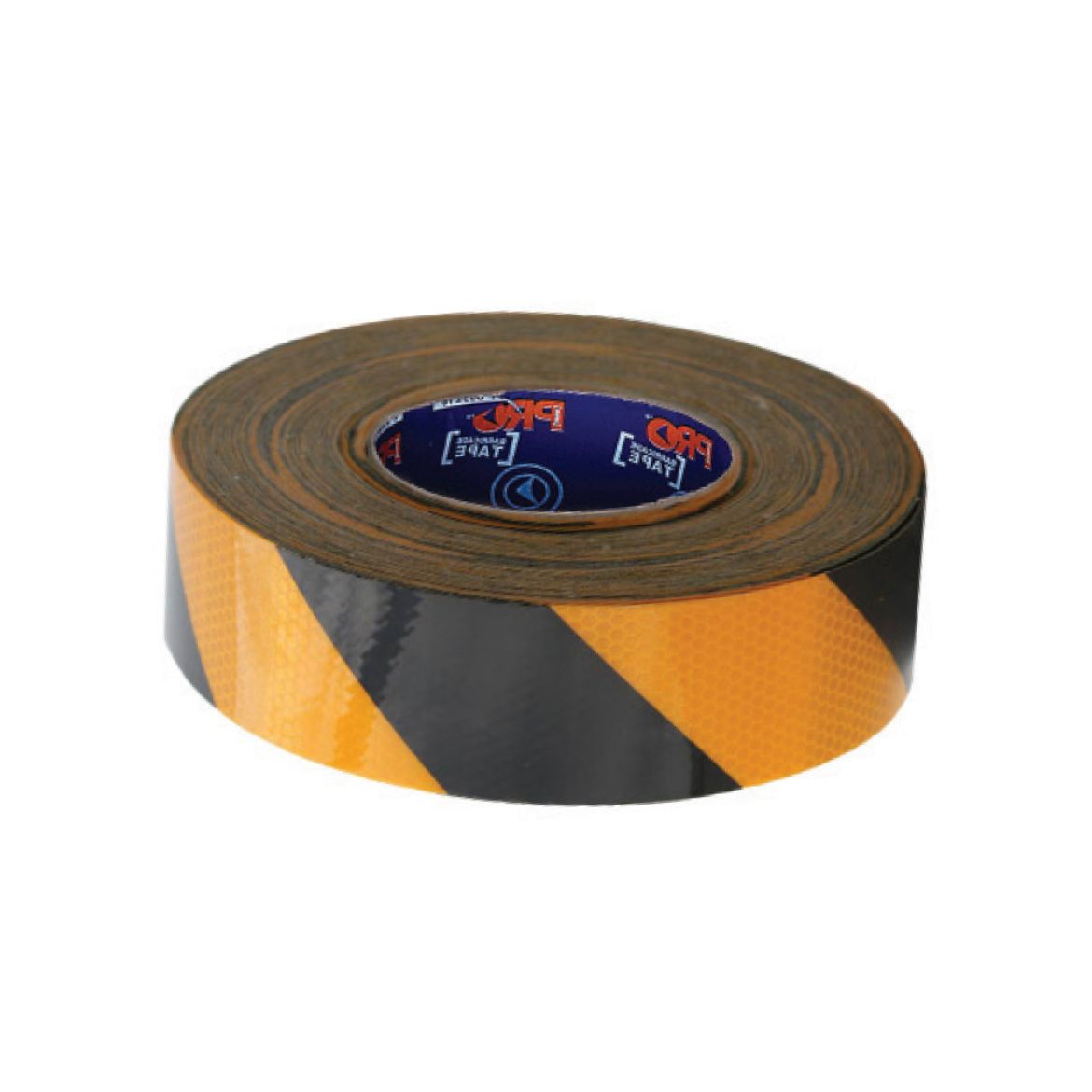Picture of HAZARD TAPE BLACK & YELLOW SELF ADHESIVE REFLECTIVE - 50M X 50MM