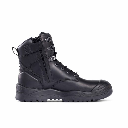 Picture of Mongrel Black High Leg ZipSider Boot w/ Scuff Cap - RUBBER/PU