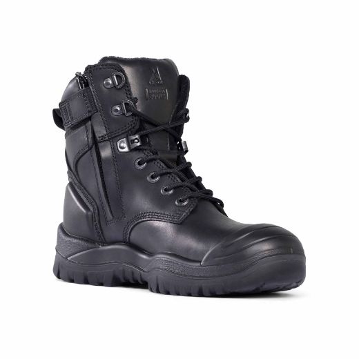 Picture of Mongrel Black High Leg ZipSider Boot w/ Scuff Cap - RUBBER/PU