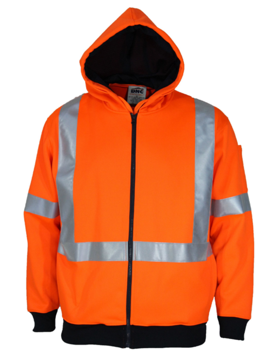 Picture of Hi-Vis Full Zip “X” Back Fleecy Hoodie