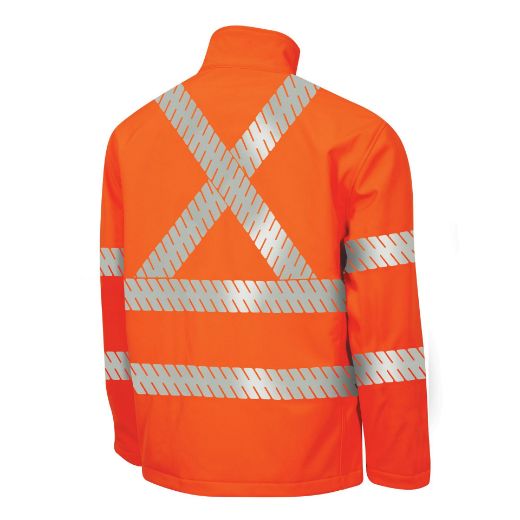 Picture of BOOL Hi-Vis FR Softshell Jacket with Segmented FR Tape - Orange X Back